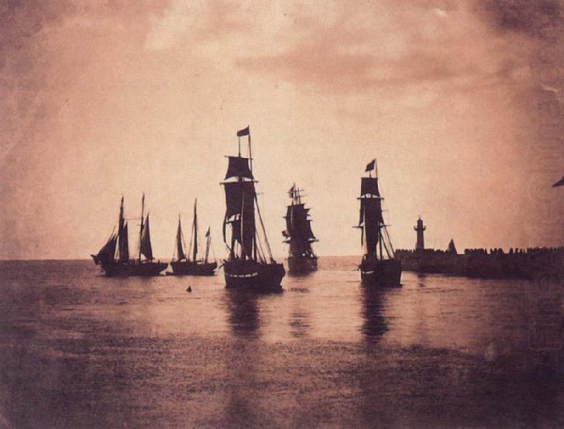 Gustave Le Gray Ship leaving  Harbor china oil painting image